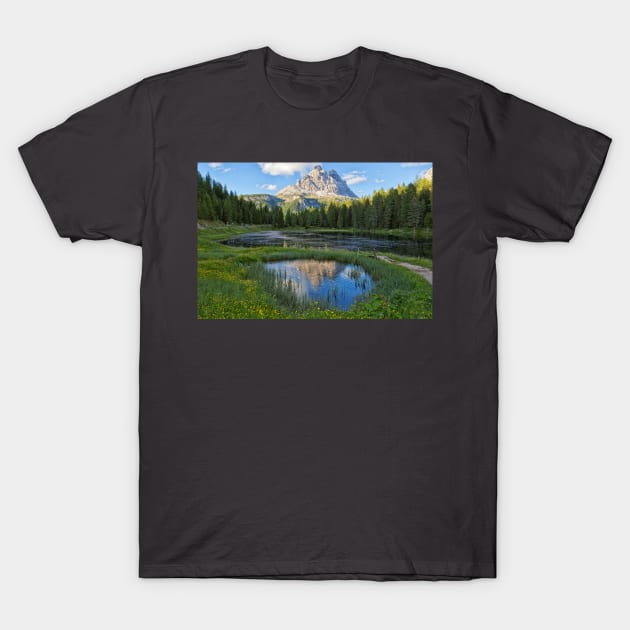 Lake Antorno T-Shirt by yairkarelic